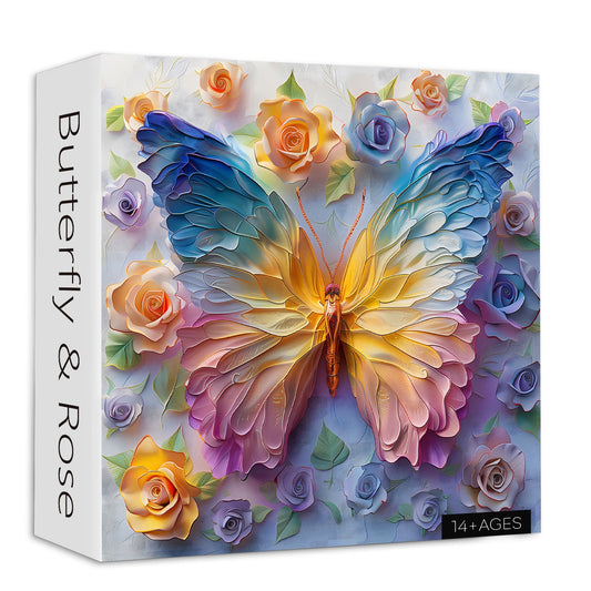 Butterfly & Rose Jigsaw Puzzle 1000 Pieces