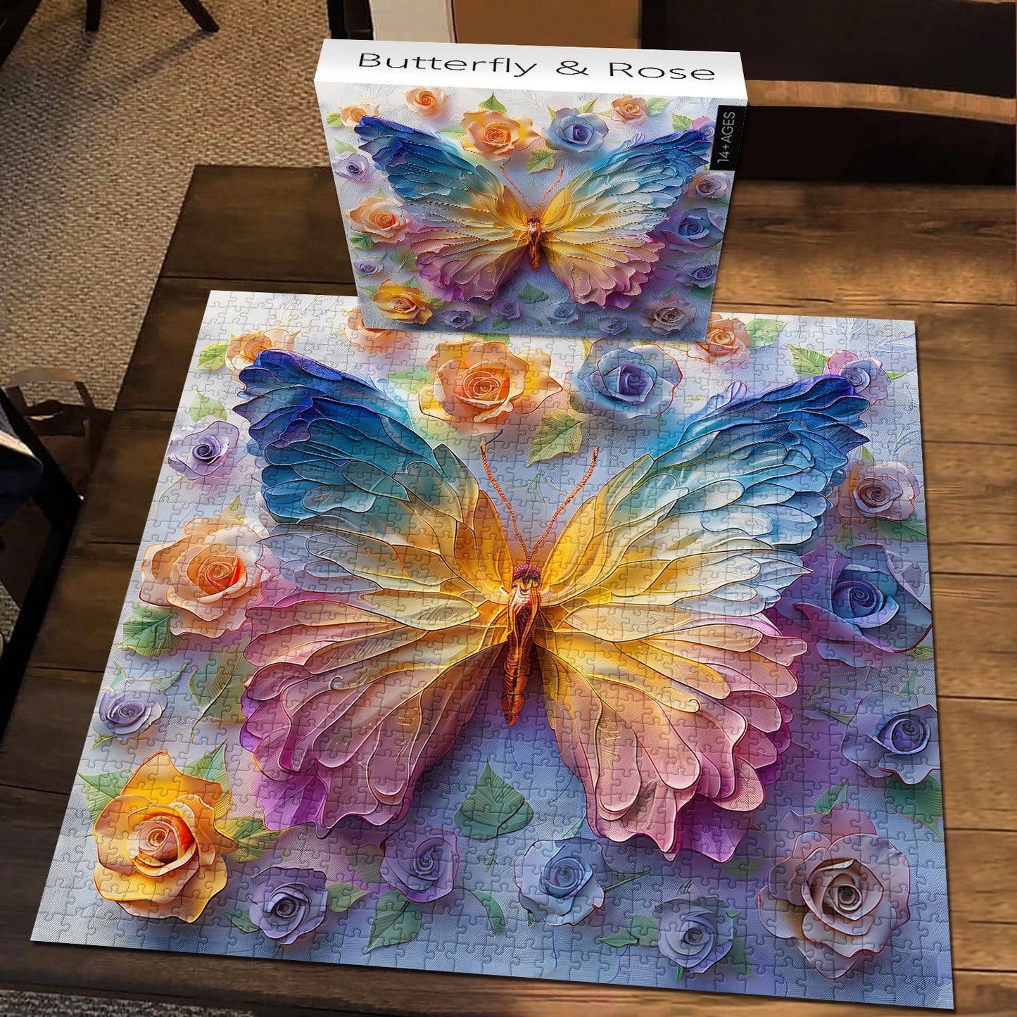 Butterfly & Rose Jigsaw Puzzle 1000 Pieces