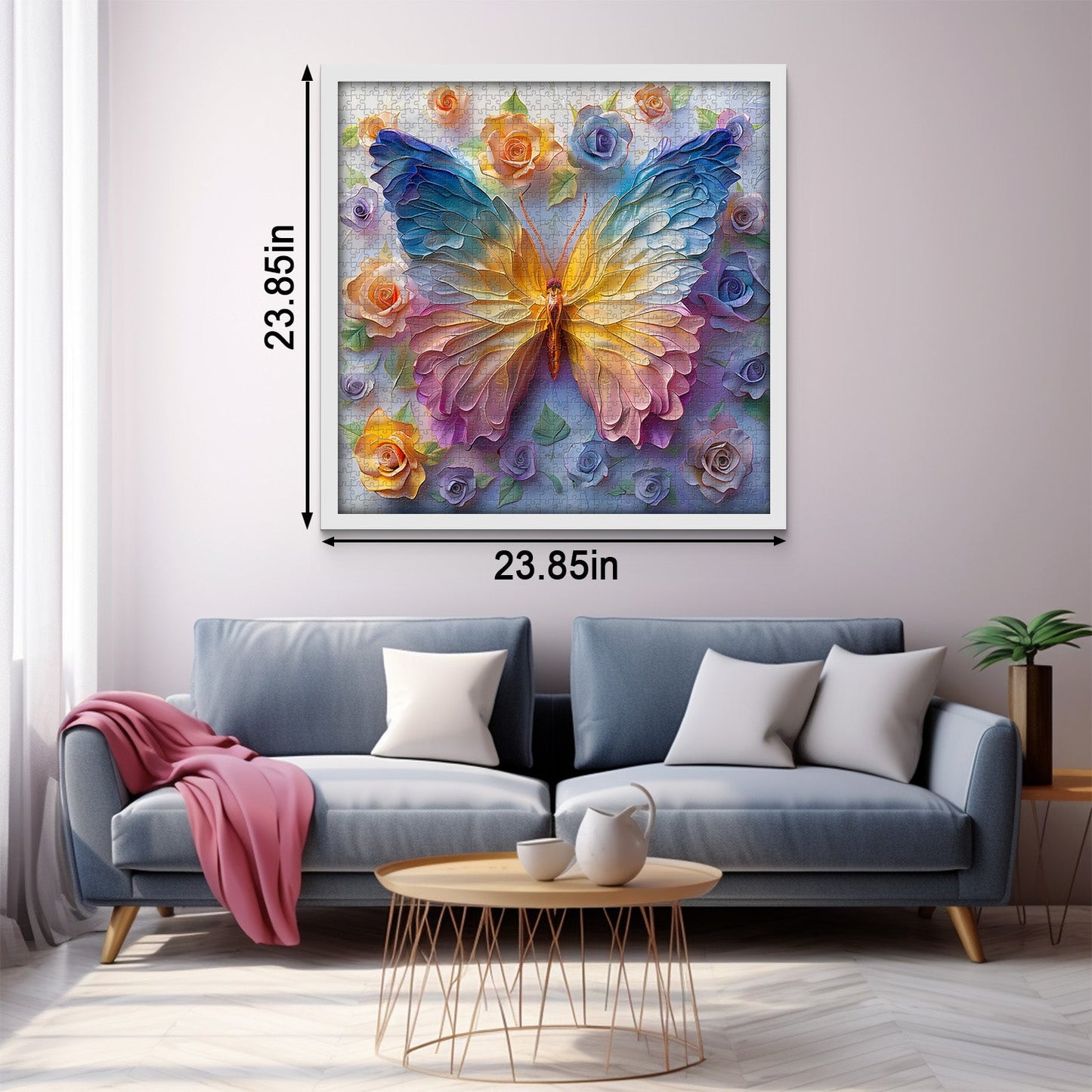 Butterfly & Rose Jigsaw Puzzle 1000 Pieces
